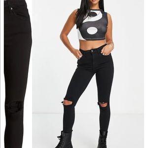TOPSHOP Jamie High Waist Ripped Skinny Jean